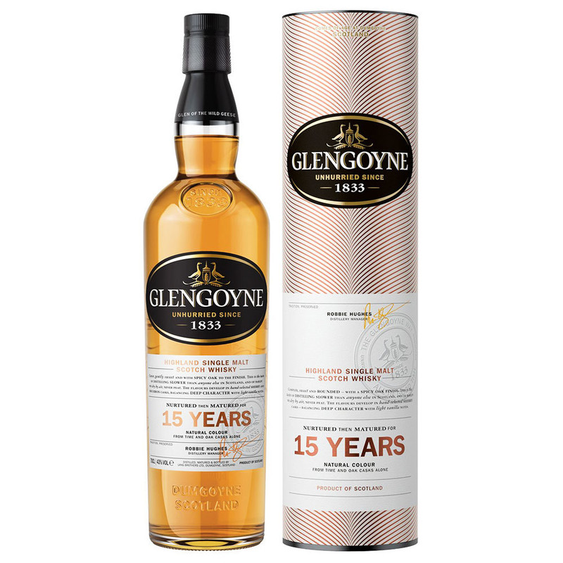 GLENGOYNE HIGHLAND  SINGLE MALT   15 YEARS 750ml